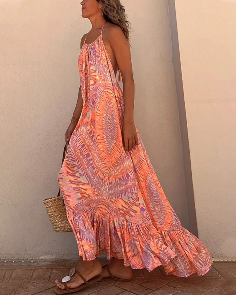 Robe nuisette avec imprimé
