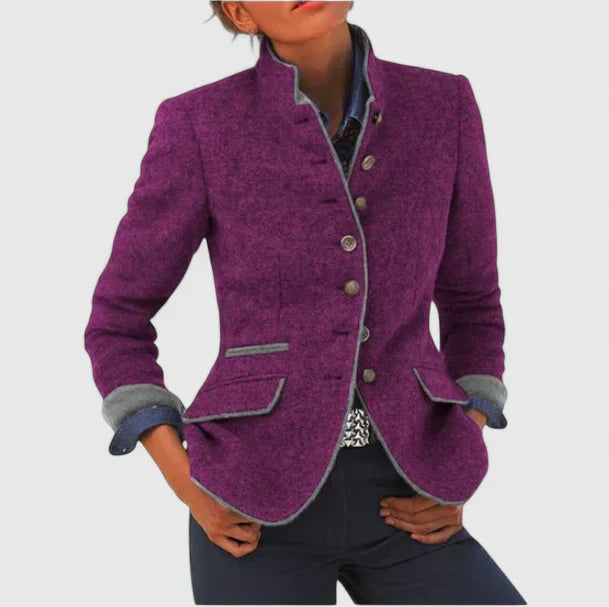 ALBA | Blazer Chic à Col Structuré