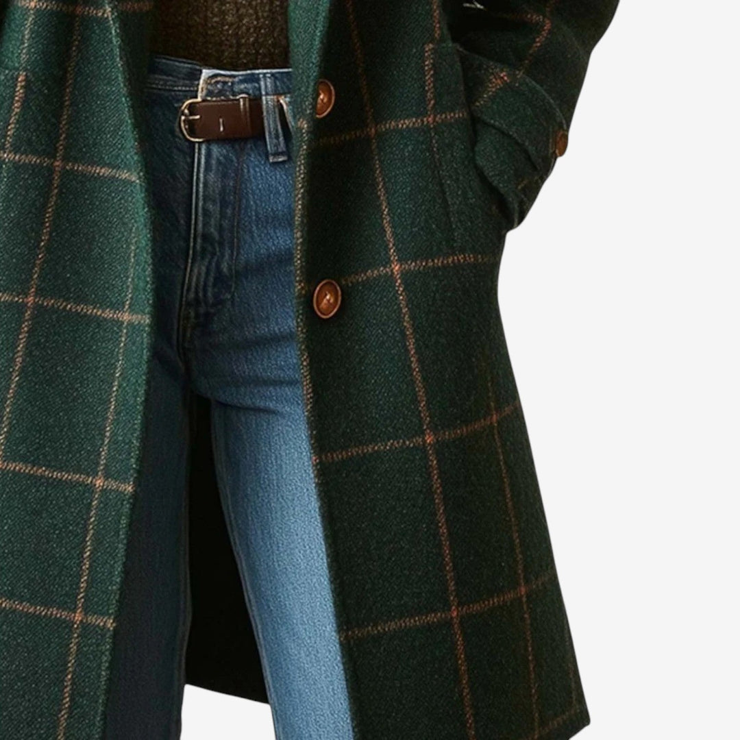 Saloua | Manteau Structuré à Carreaux